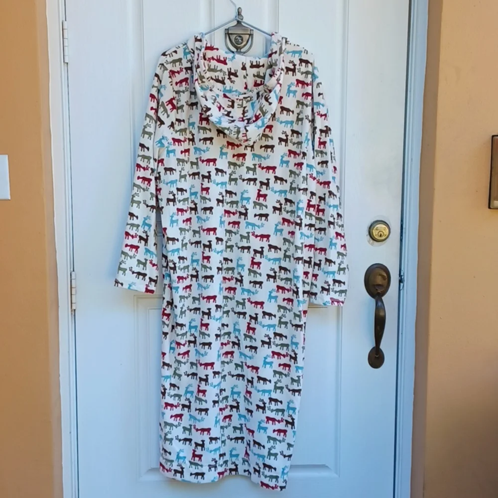 GANDER MOUNTAIN Hoodie Fleece Sleep Dress Sz XL - Picture 5 of 6